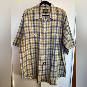 Y2K MECCA plaid button up shirt, men’s streetwear skater hip hop vintage, XXL